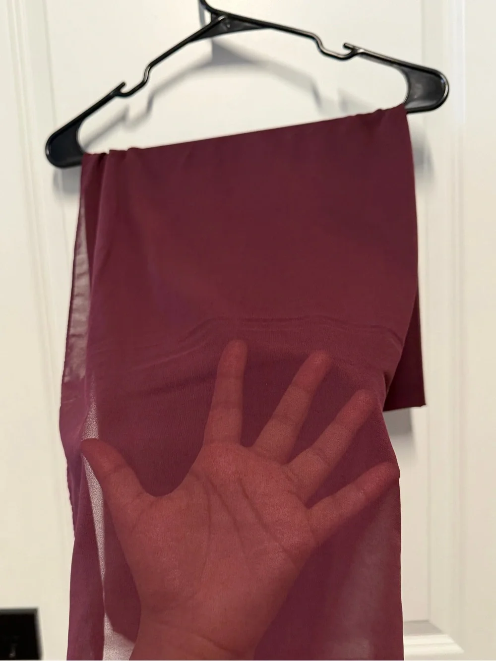 Burgundy Maroon Chiffon Hijab – Lightweight Sheer Muslim Headscarf